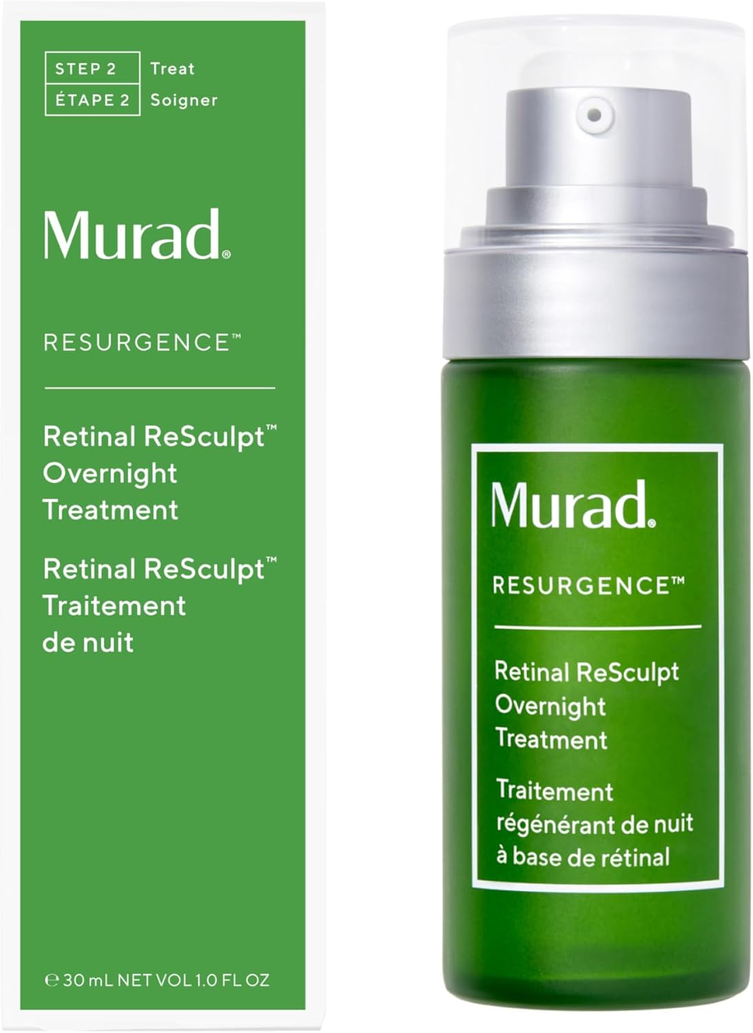 Murad Retinal ReSculpt Overnight Treatment - Resurgence Anti-Ageing Serum for Lines and Wrinkles – Encapsulated Vitamin A Skin Care for Smoothing, Firming and Lifting Face and Neck, 30ml