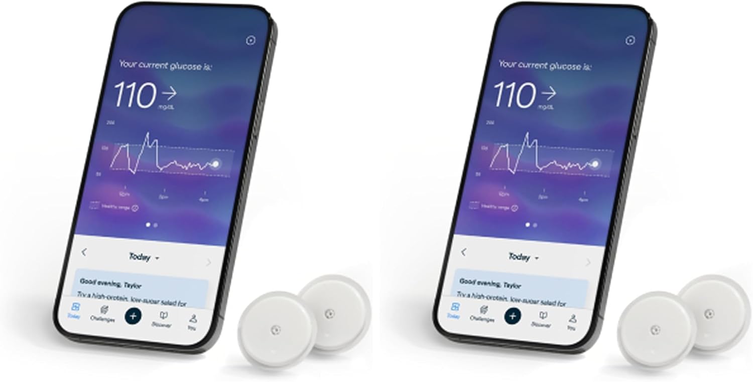 Lingo Continuous Glucose Monitor (CGM) 4-Pack. 24/7 Glucose Tracking