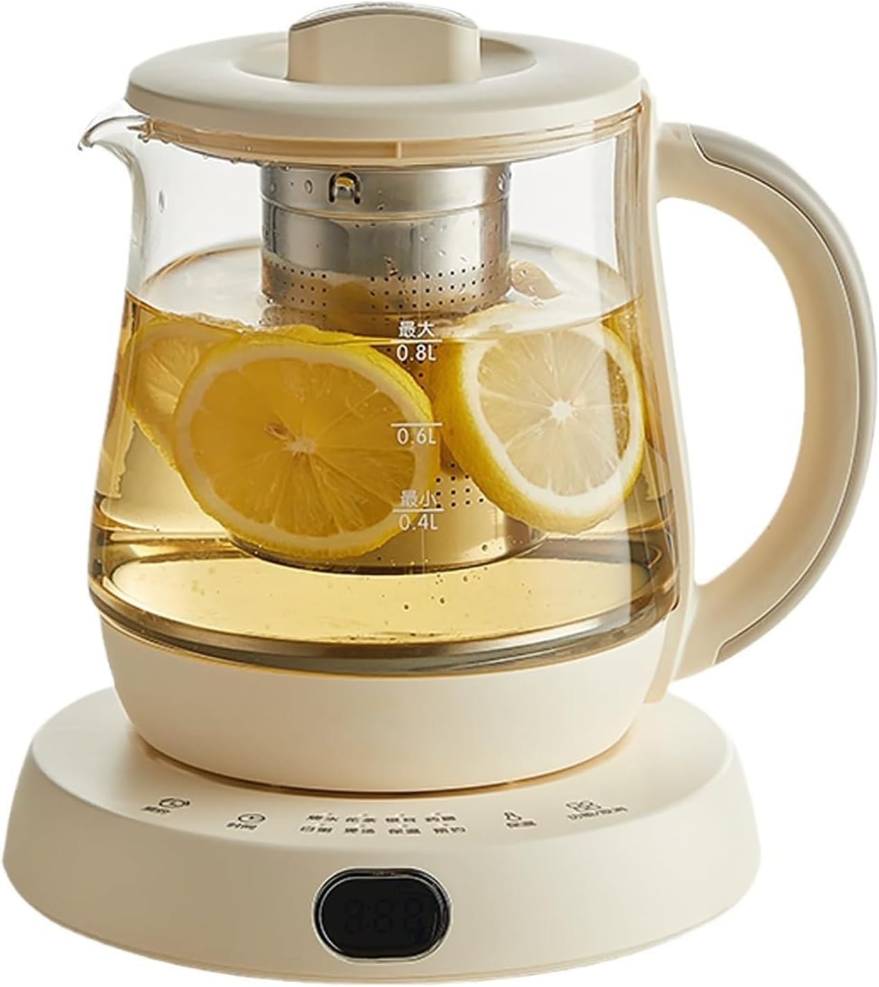 Multi-functional Health Pot, Electric Hot Water Kettle, 0.8l Household Glass Health Pot, 600w Power 304 Stainless Steel Filter and Heating Plate Anti-Slip Base Pads for Home and Office