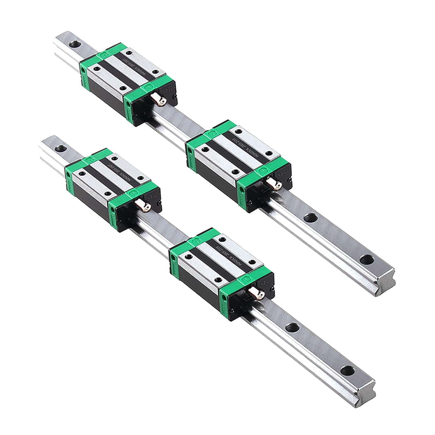 CNCMANS Linear Guide HGR15-300mm Linear Rail Guide set, includes 2Pcs HGR15-300mm Linear Rails and 4Pcs HGH15CA Bearing Block Sliding Block for Automated Machines (11.81inch)
