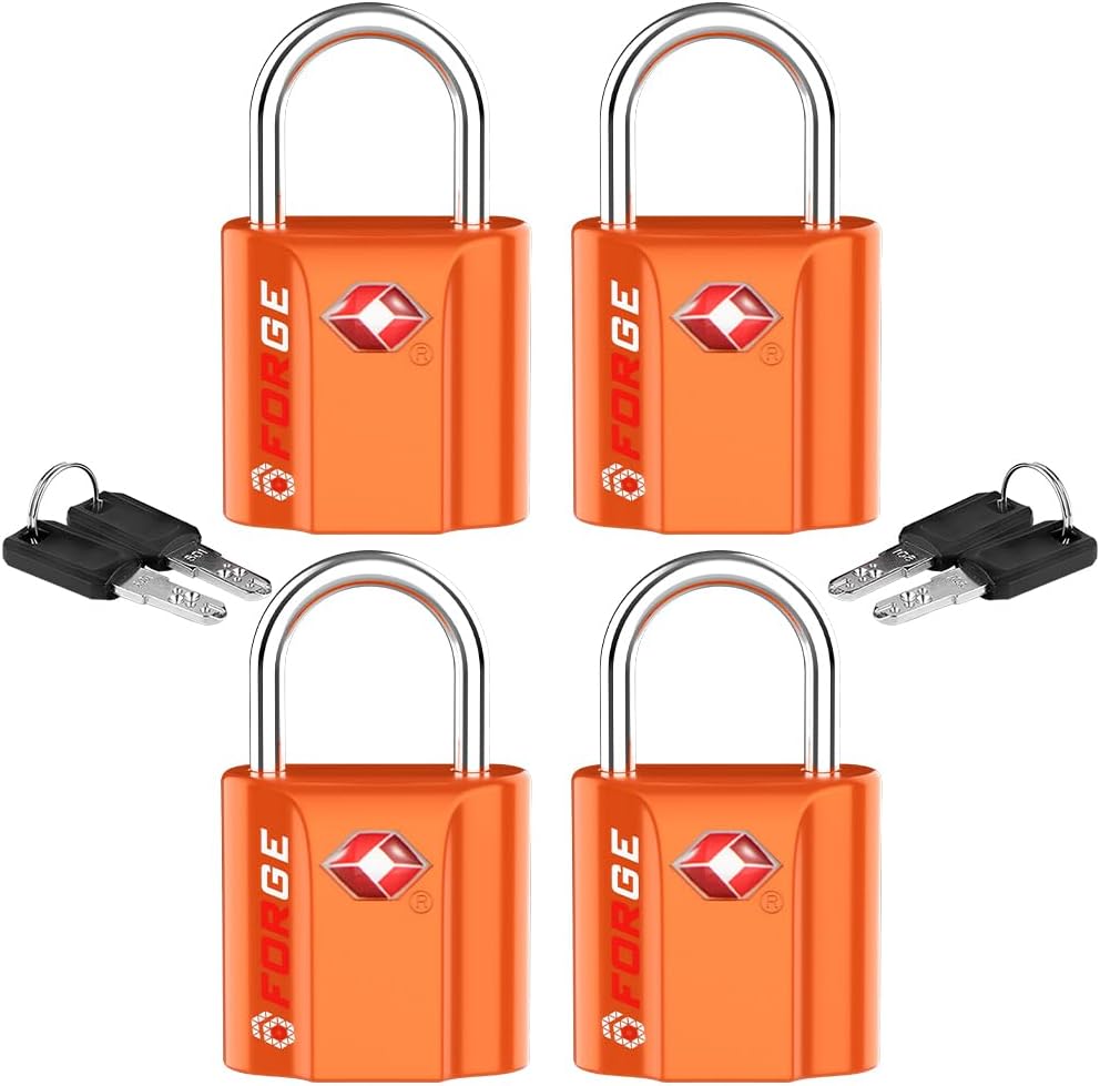 TSA Approved Luggage Locks, Ultra-Secure Dimple Key Travel Locks with Zinc Alloy Body