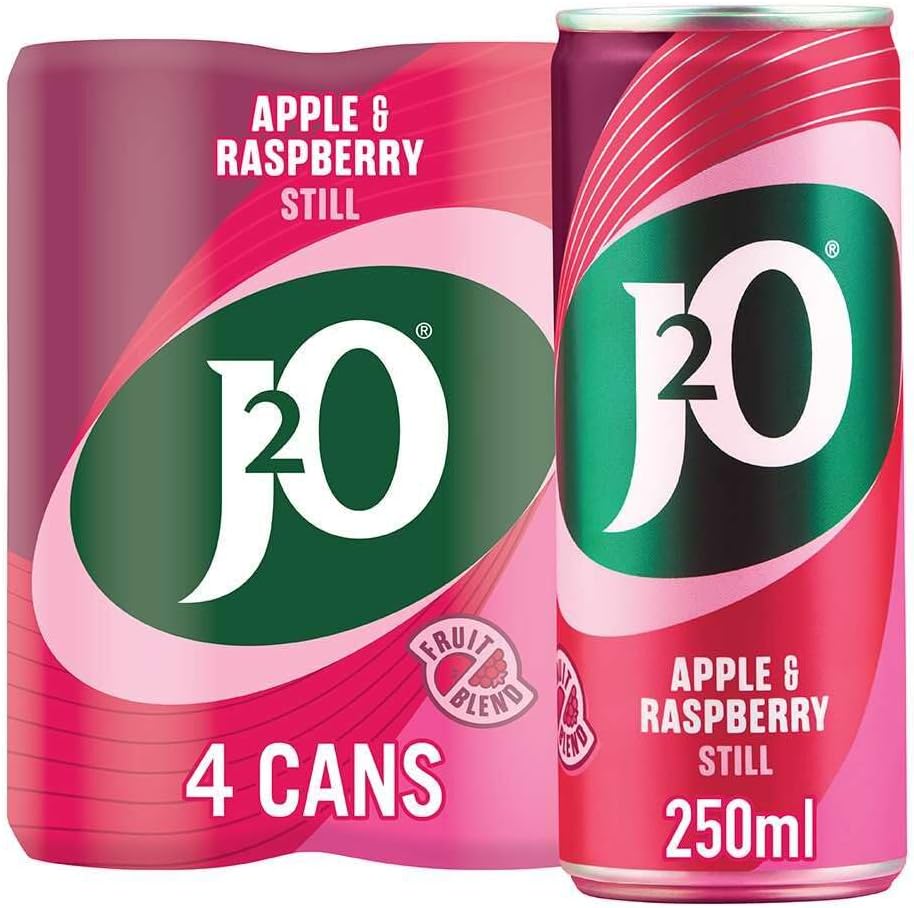 J2o Apple & Raspberry Cans 4 X 250ml