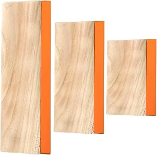 Caydo 3 Pieces 3 Sizes Screen Printing Squeegee, 75 Durometer Wooden Ink Scraper for Screen Printing Fabric, 5.9 Inch, 9.4 Inch and 13.7 Inch