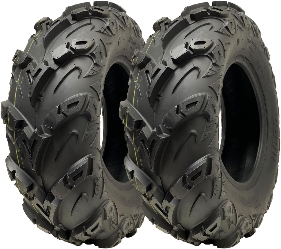 24x8.00-12 ATV Quad Tyre OBOR Mudsling WU05 Tubeless Road Legal 217kg (Set of 2)