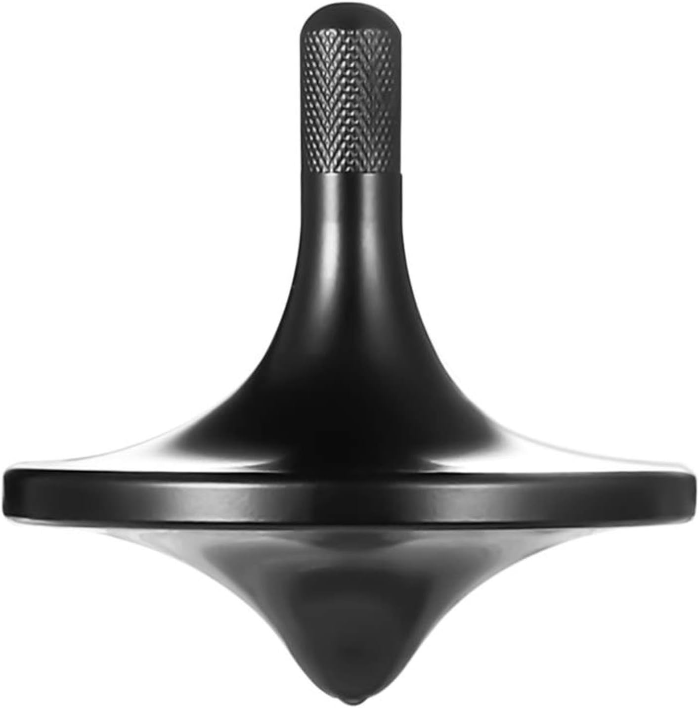 Stainless Steel Spinning Top, Premium Exquisite Perfect Balance Well Made Metal Desk EDC Little Fidget Toy, Spin Long Time Over 6 Minutes, Great Value (Black, Small Diameter 24mm)