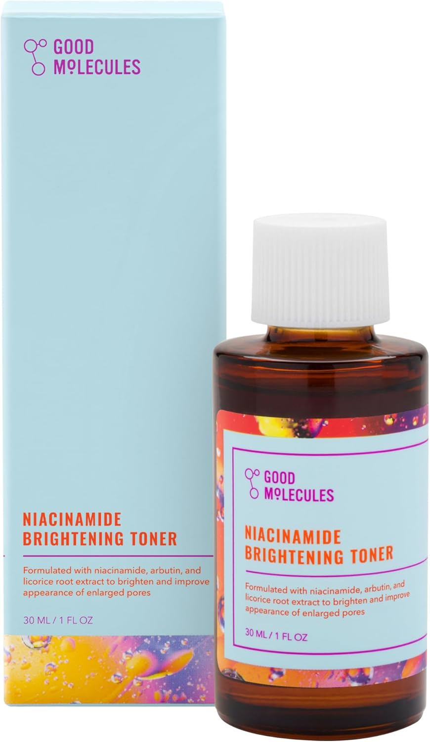Good Molecules Niacinamide Brightening Toner - Facial Toner with Niacinamide, Vitamin C, and Arbutin - Skincare for Face for Tone and Enlarged Pores