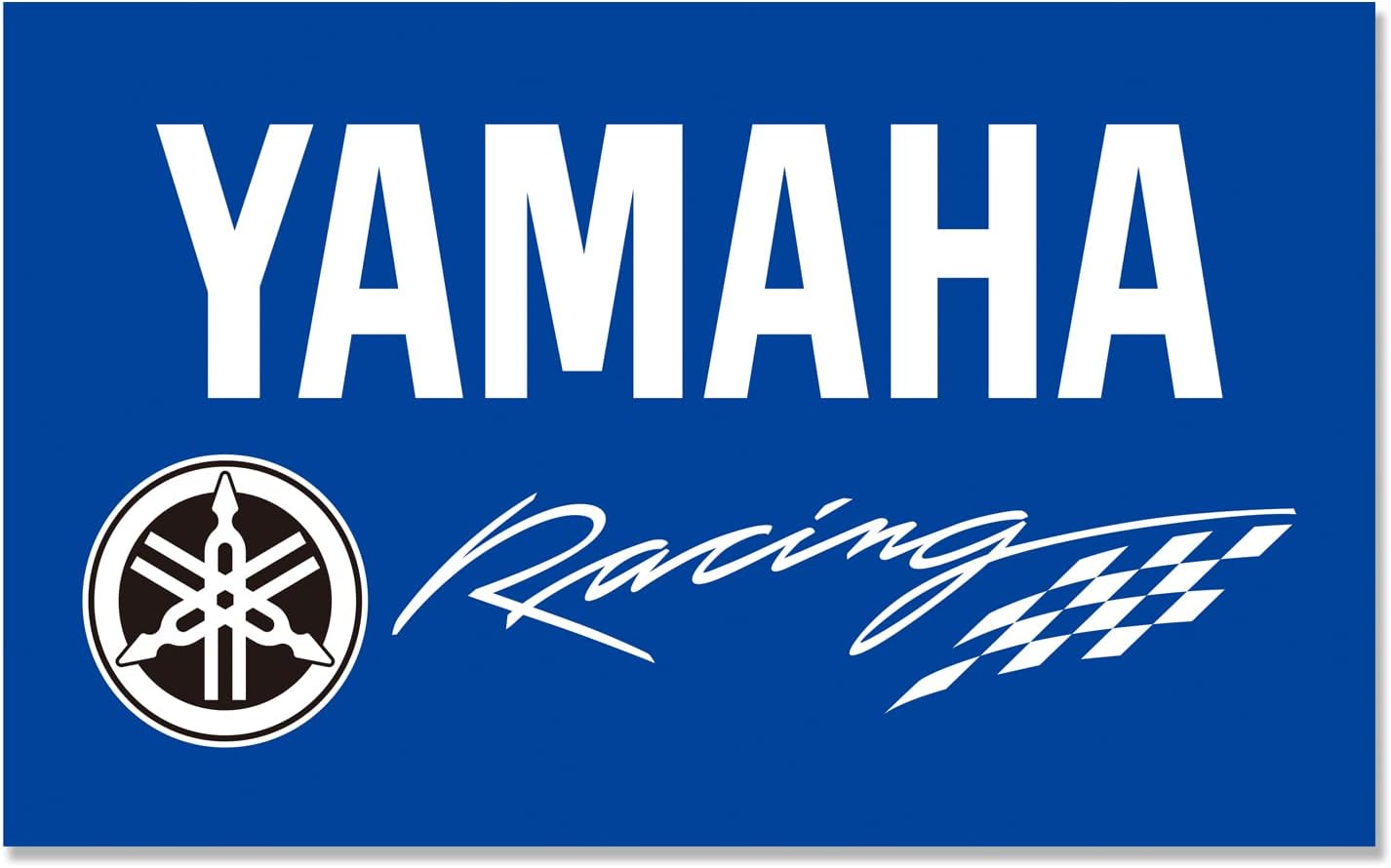 Racing Car Decor Flag for Yamaha Motorcycle, 3 ft x 5 ft, Polyester, Vivid Color HD Printing, Exhibition, Garage, Porch Decoration