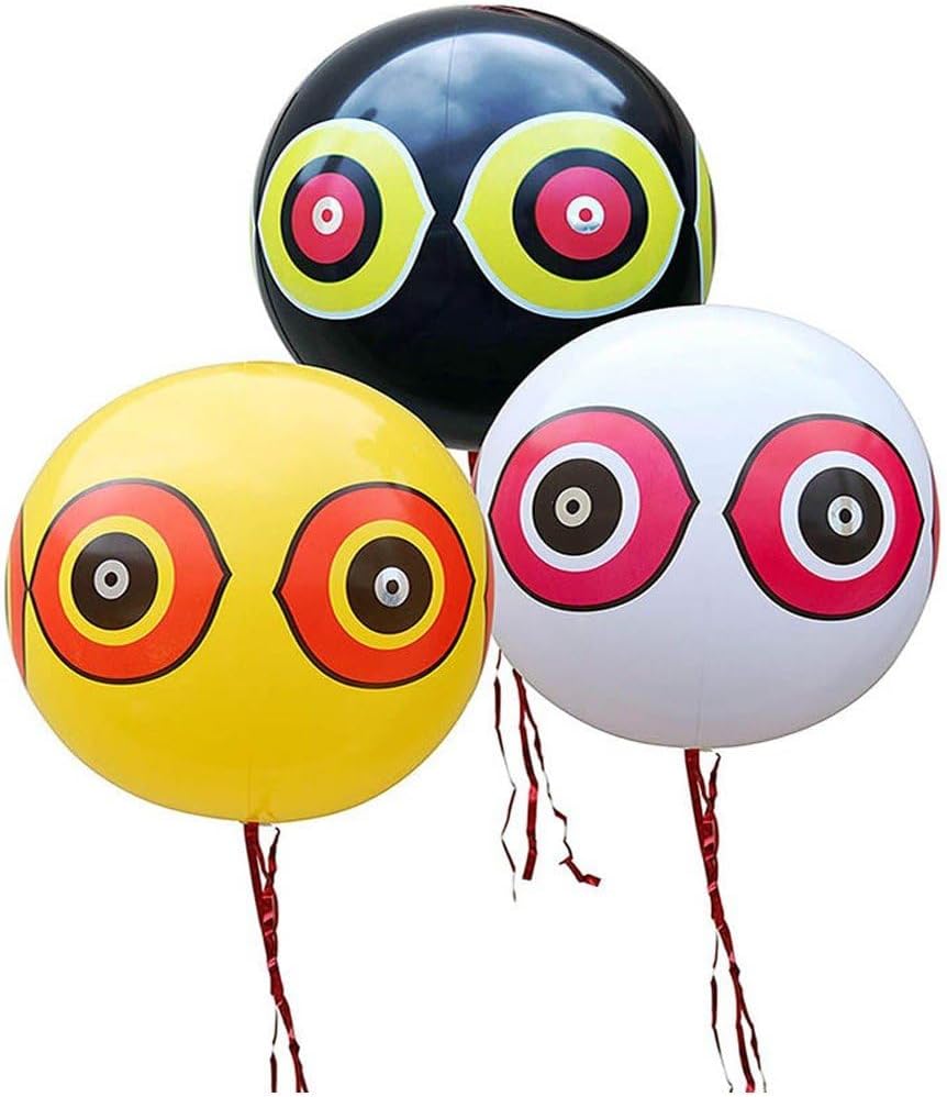 Uzztfa 3 Pcs Duck Deterrent for Pool, Bird Repellent Balloons Scare Eye Balloons Bird Deterrent Scare Devices for Garden, Outdoor, Boat, Yard