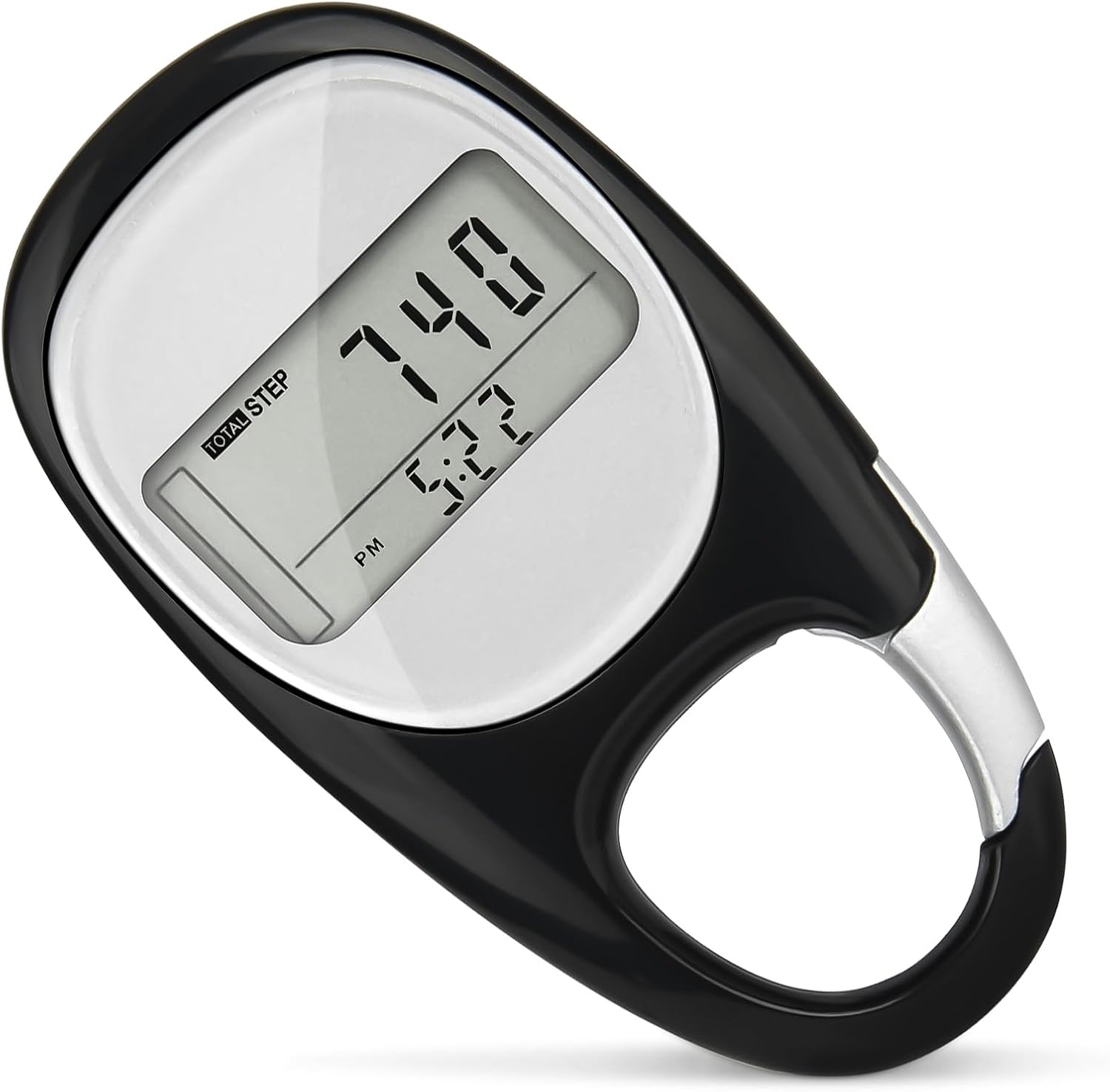 Flintronic 3D Pedometer - Portable Sports Clip On for Steps, Miles/Km, Calories Tracking - Suitable for Kids, Men, Women, Elders