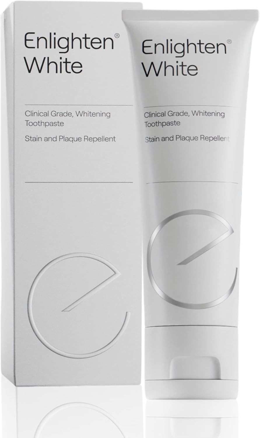 Enlighten White – Teeth Whitening Toothpaste - Clinical-Grade Advanced Enamel Protection and Stain Removal and Repellent Fluoride Toothpaste - Restore Gloss and Improve Colour - 75ml