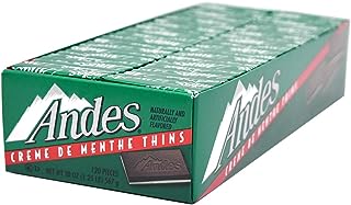 Tootsie Roll Andes Creme De Menthe Thin Mints - After Dinner Mints - Rectangular Chocolate Sandwich Mint Candies - 20 Oz, 120 Count