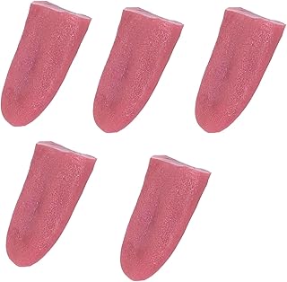 BinaryABC Halloween Fake Tongue,Realistic Jokes Prank Tongue,Halloween Horrific Tongue Prop,5PCS