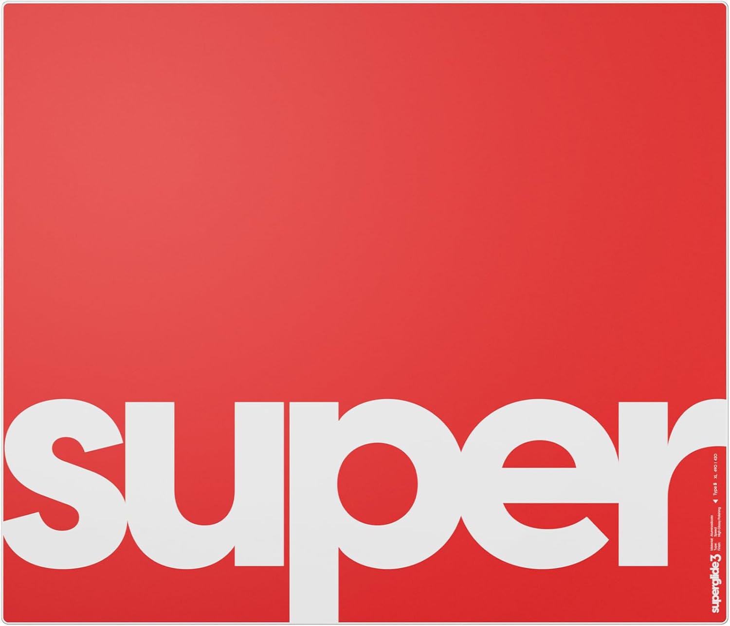 Pulsar Gaming Gears Superglide Pad v3 Glass Mouse Pad, XL, Red
