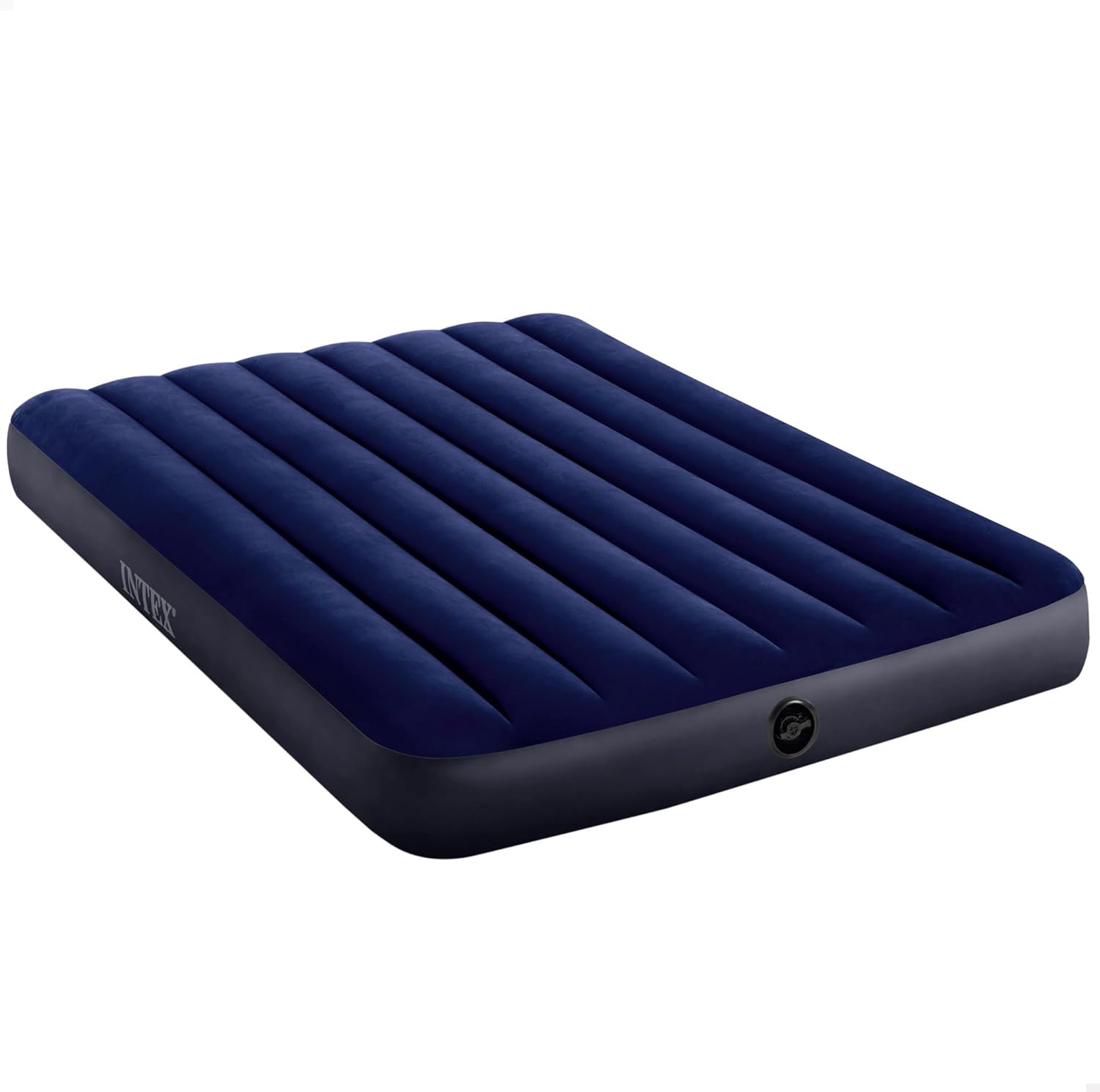 Intex Classic Full-size inflatable Downy AirBed mattress with waterproof flocked top and Dura-Beam inner structure, suitable airbed for both home and travel,Multicoloured,Double, packaging may vary