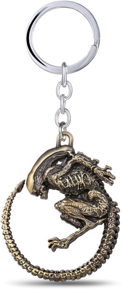 Alien vs. Predator Inspired Keyring Antique Metal (Antique Bronze)