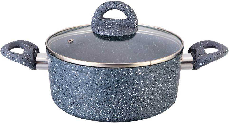 Wonderchef Granite Casserole with Lid 28cm, Blue