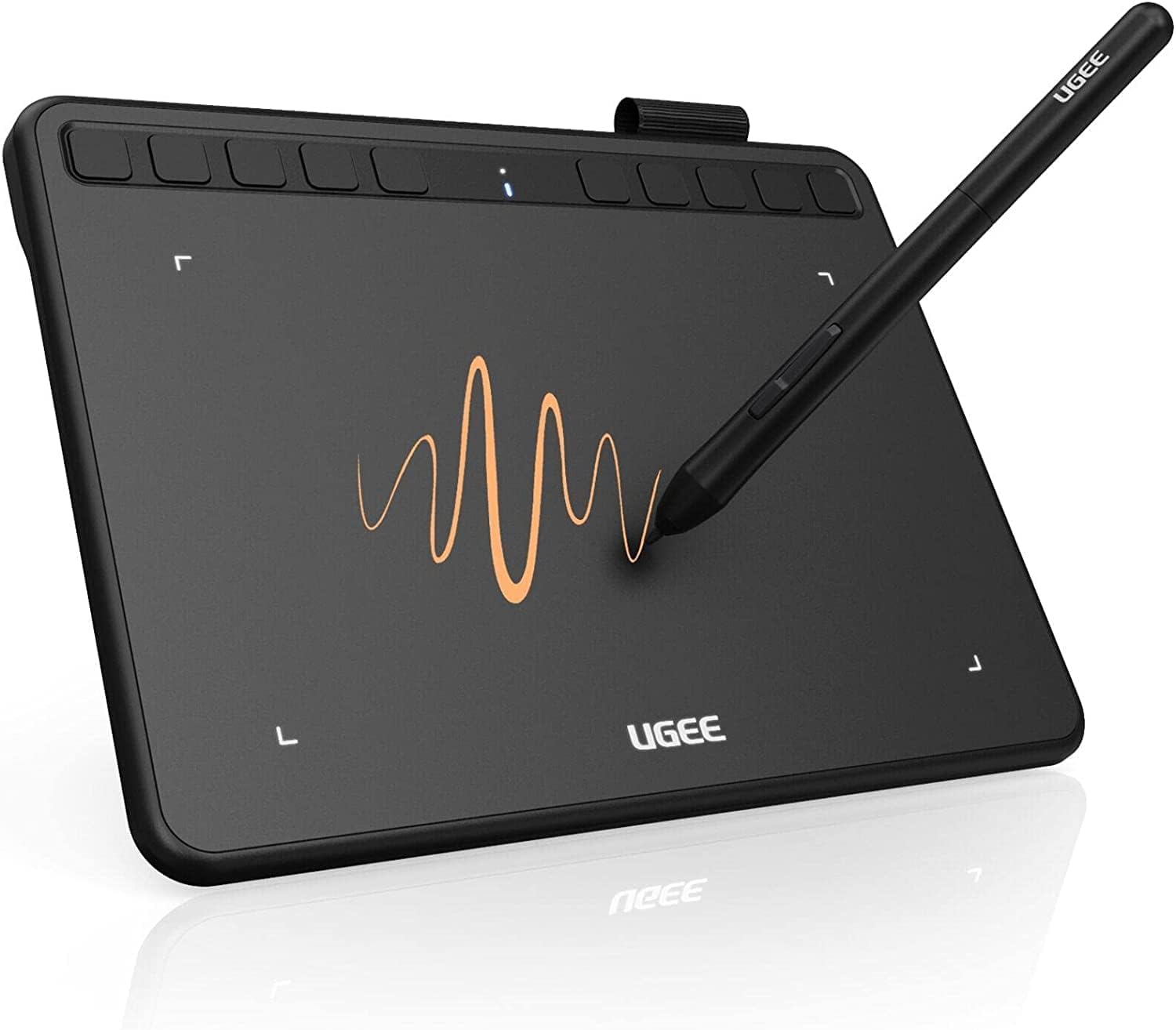 UGEE S640 Graphics Drawing Tablet, Digital Draw Art Pad with Pen Battery-Free Stylus Tilt Function 8192 Levels Pressure Sensitivity 10 Express Keys for Mac, Windows PC and Android