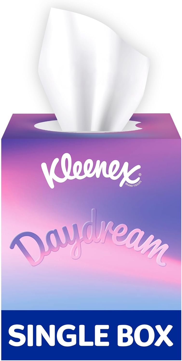 Kleenex® Take a Moment Collection Tissues - 1 Cube Tissue Box - in Aid of Mind, Packaging May Vary