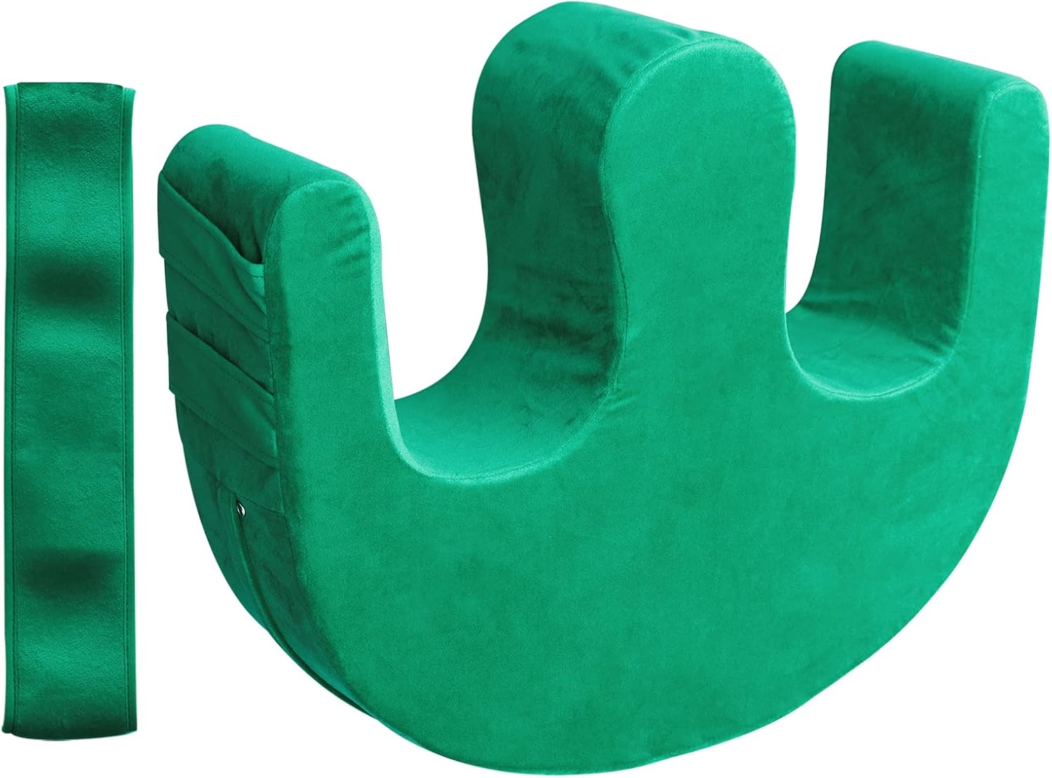 Sexysamba Bedridden Patient Turning Device with Fixing Strap Elderly Assistance Products Bed Rest Leg Pillow Patient Lift Aid Flannel Multifunctional Anti-Decubitus Nursing Products, Green