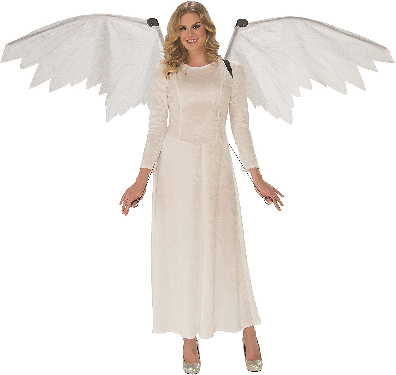Rubies Mechanical Angel Costume Wings for Themed Parties and Halloween, White