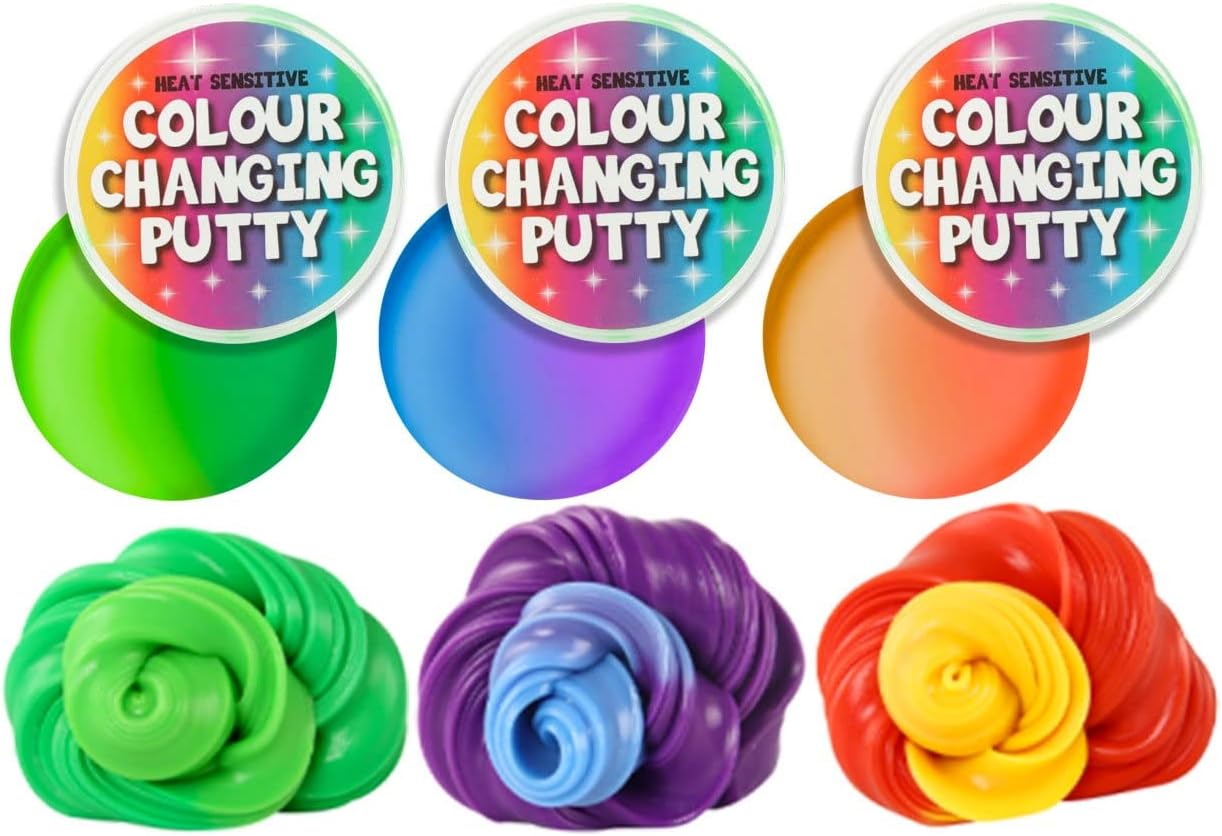 Colour Changing Slime Putty, 1, Pack, Random Colour, Fun Novelty, Magical, Heat Sensitive, Stress Relief, Great for Children and Adults