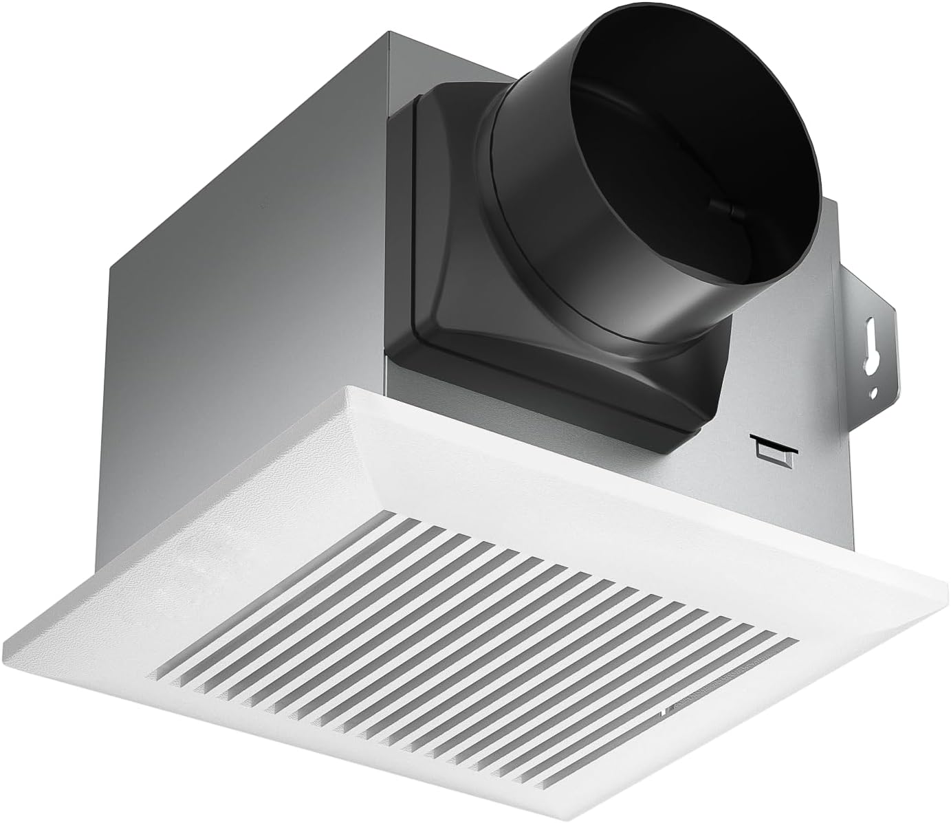 Tech Drive Bathroom Fan,80 CFM 1.5 Sone,4 Inch Duct,Very Quiet | No Attic Access Needed, HVI and Energy Star Certified, Easy to Install for Bathrooms Up to 85 Sq. Ft