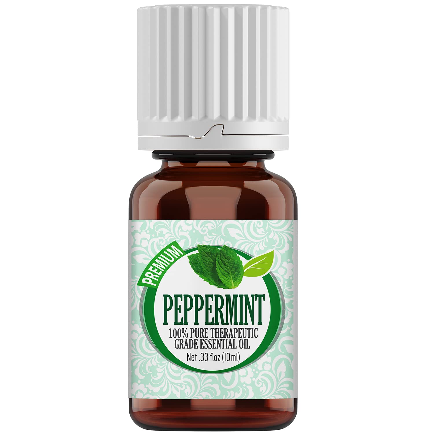 Healing Solutions 10ml Oils - Peppermint Essential Oil - 0.33 Fluid Ounces - Mint Oil - Mint Essential Oil - Peppermint Oil 1/3 Fluid Oz - Peppermint Diffuser Oils Scents for Home - Oil Mint