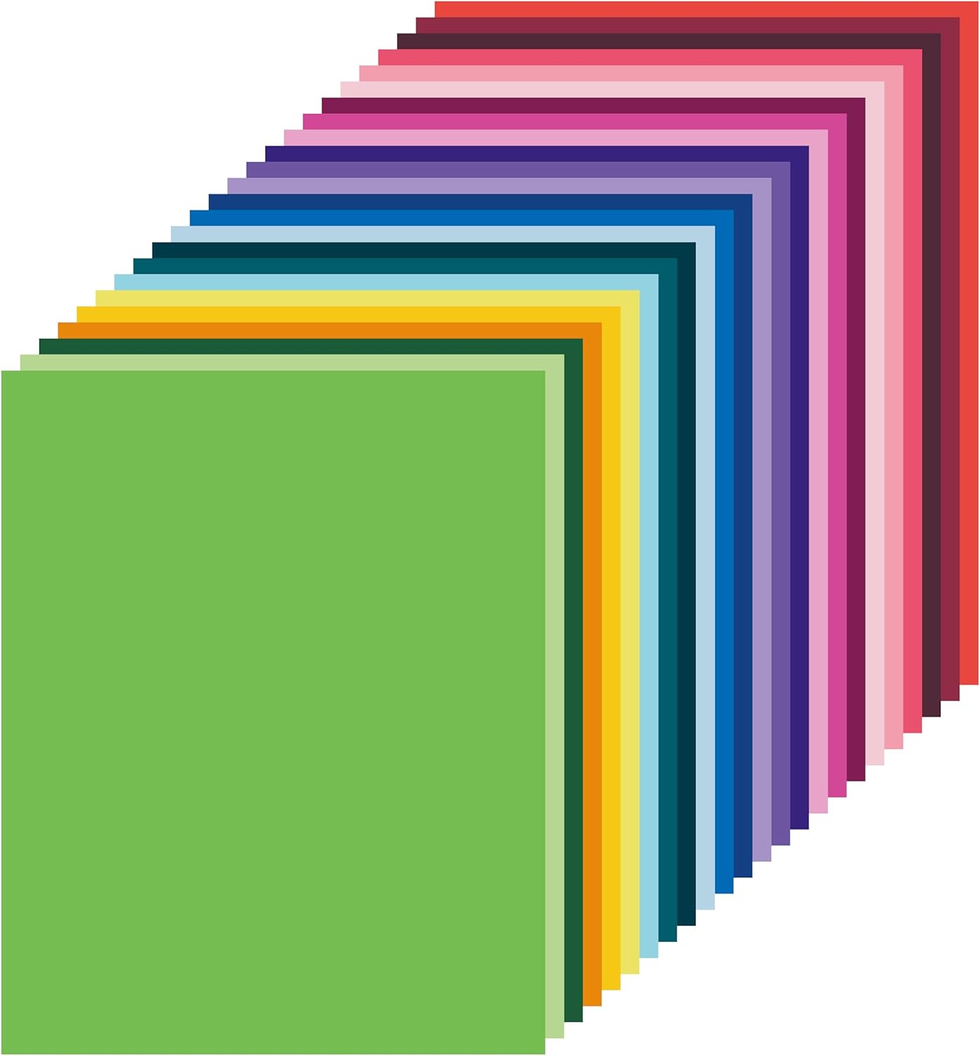 120 Sheets Colored Card Stock Printer Paper, 120 GSM 32 lb 24 Colors Pastel Construction Paper for Scrapbook Office Printing DIY Craft (120GSM)