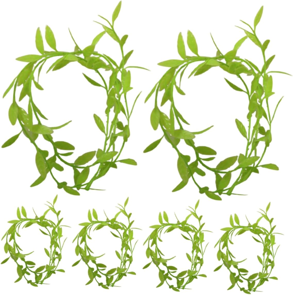 Alipis 6pcs Miniature Artificial Vines Long Mini Greenery Garland for Dollhouse Garden Accessories Realistic Texture Lightweight Fake Leaf Garland for Mini Wreaths and Craft Projects