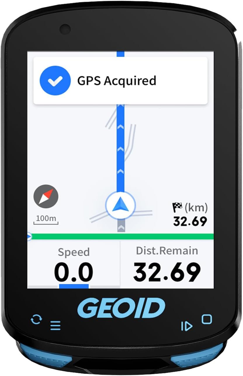 CC600 Color Screen Bike/Cycling Computer Wireless - Route Navigation with Re-Route Planing, WiFi & Bluetooth, Fast 5s GPS Positioning, Free Indoor Training