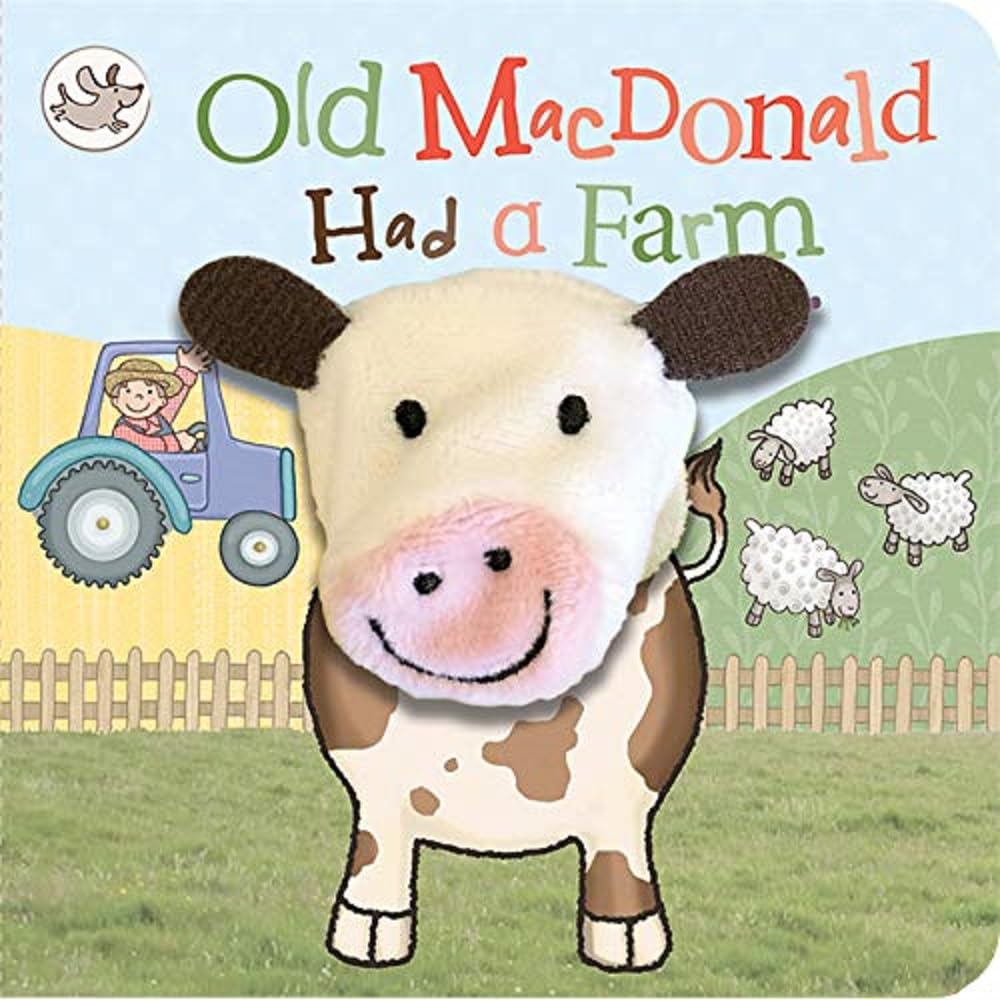 Old MacDonald Had a Farm (Finger Puppet Nursery Rhyme Board Book with Cow puppet for ages 0 and up)
