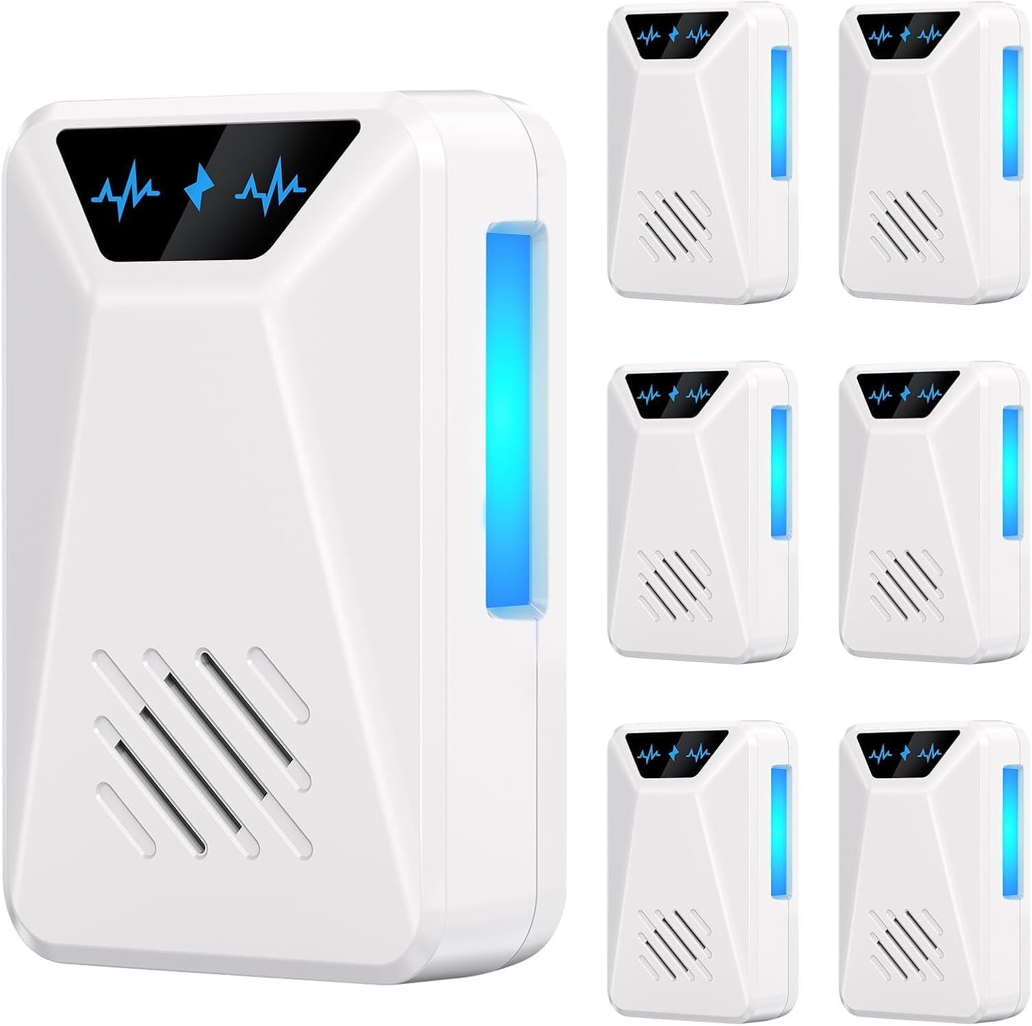 6 Packs Ultrasonic Pest Control Repeller, Electronic Pest Repellent Plug in Indoor for Insect Roaches Spider Ant Bug Mosquito Mouse Repellent for House Kitchen Garage Warehouse