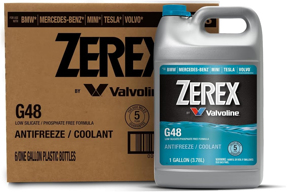 Valvoline Zerex G48 Concentrate Antifreeze/Coolant 1 GA, Case of 6