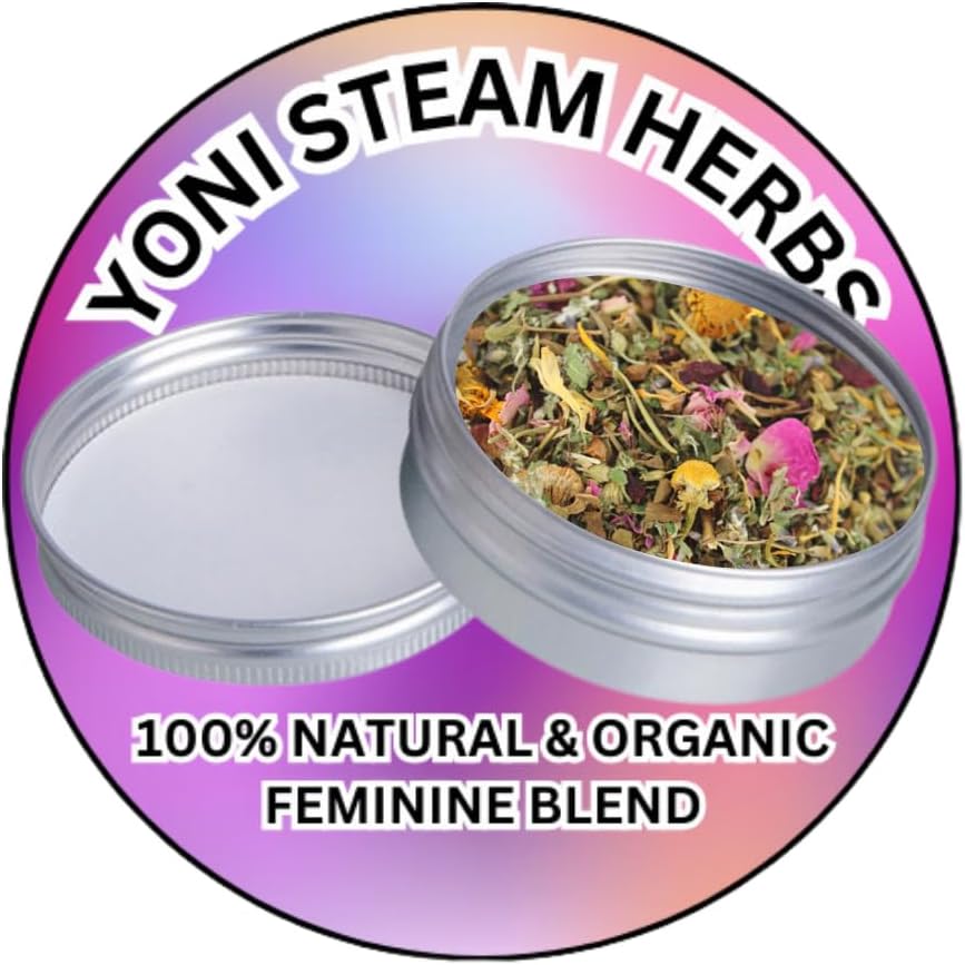 Yoni Steam Herbs Organic | Natural Herbal Blend for Feminine Steaming | Concentrated Vaginal Detox & Cleanse | V-Steam Rituals | Organic Wash & Cleansing Tin