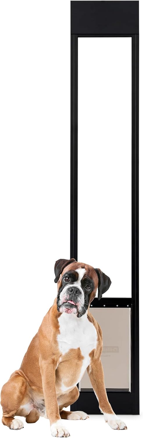 PetSafe Sliding Glass Pet Door, 1 Piece, Large Dogs to 100 lbs, Black