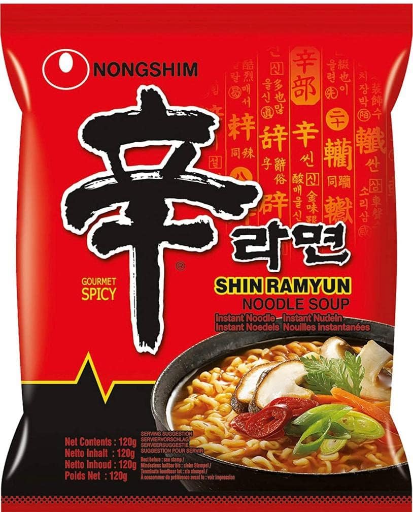 SPICEHUB NongShim Shin Ramyun Noodle Soup, Gourmet Spicy (Pack of 20)