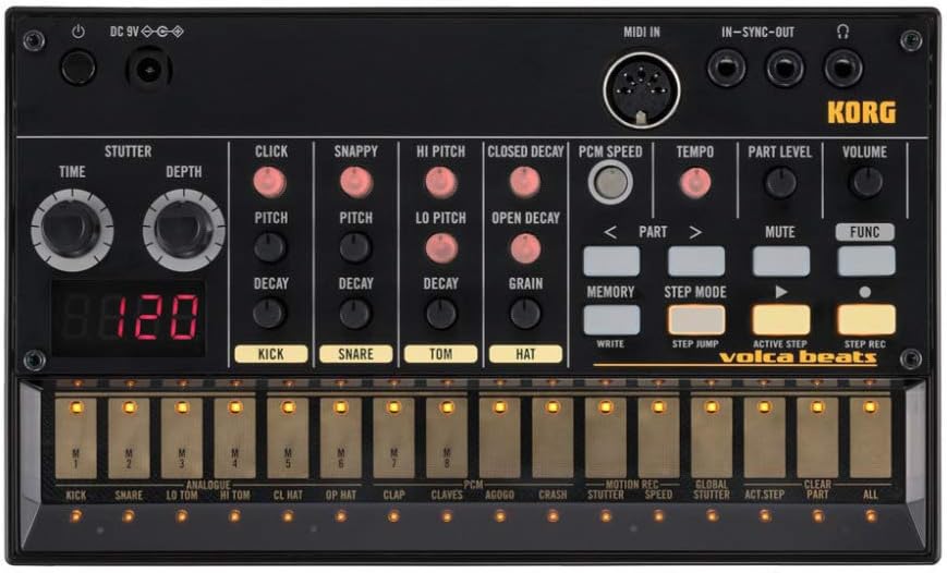 Korg - volca Beats - Analogue Rhythm Drum Machine Synthesizer