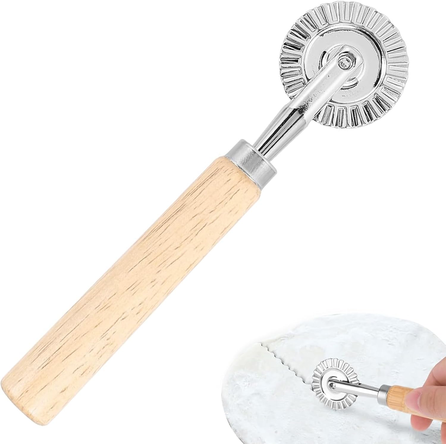 Ravioli Cutter Wheel, Pasta Cutter Wheel for Dumpling Lace Cookie Pasta Noodle Dough,Zinc Alloy Noodle Making Cutter, Edge Molds Home Attachment Kitchen Gadget