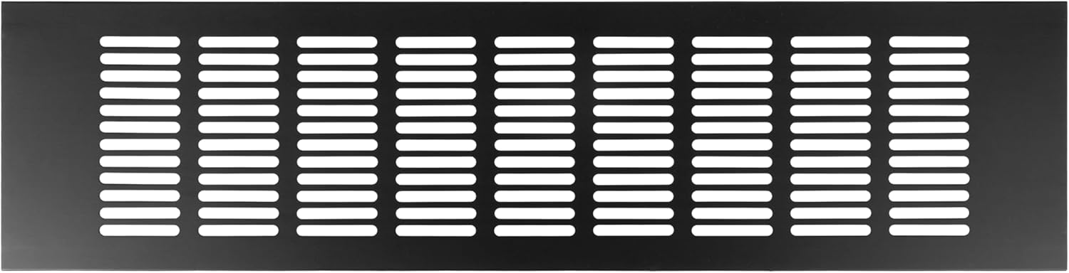 Repa Market Ventilation Grille Brown 15.75" x 4" Inch – Aluminium Air Vent Cover for Kitchen Plinth, Door, Floor, Wall – Elegant Furniture Vent Register – Suitable for Indoor, Outdoor HVAC Systems