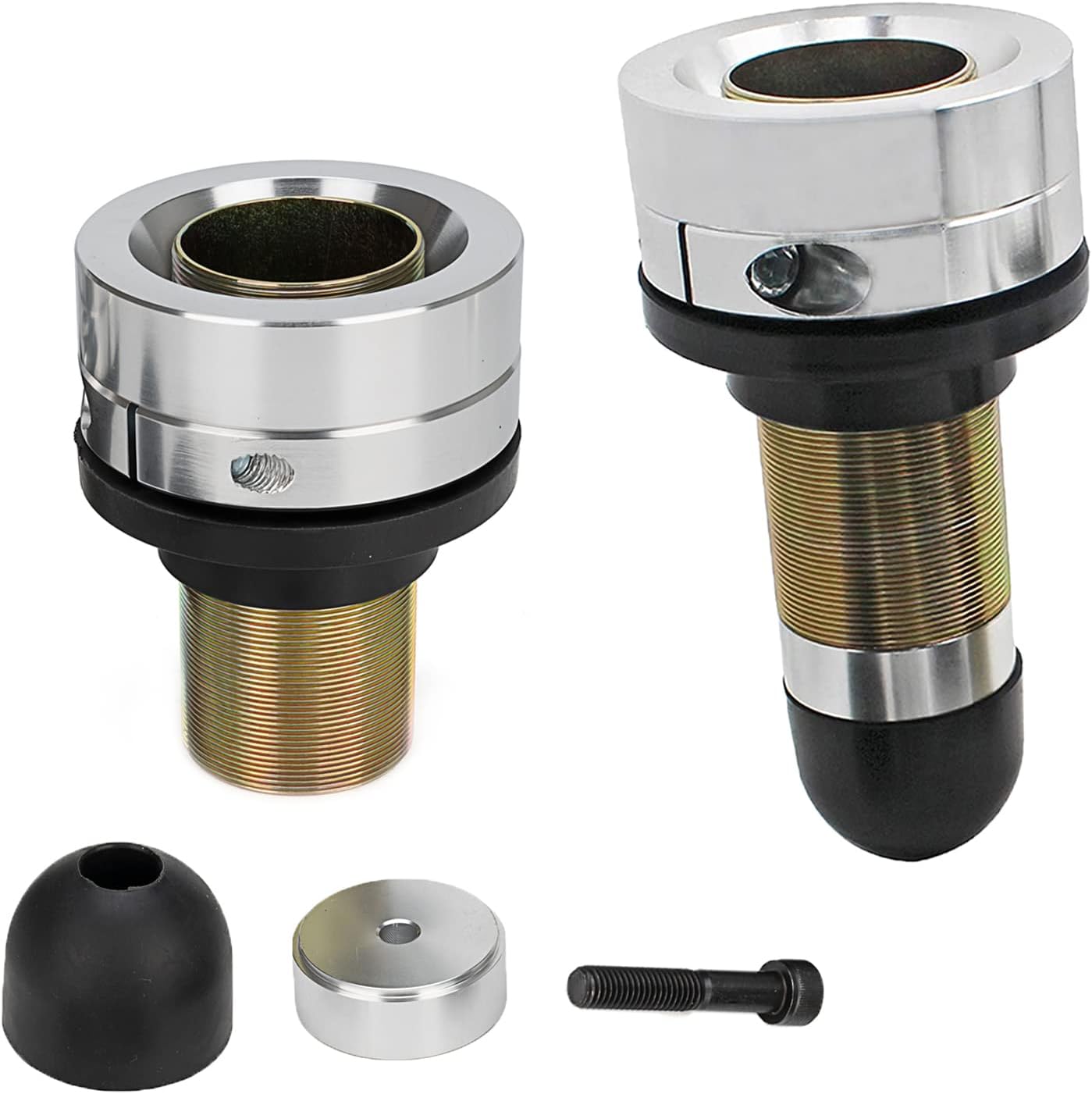 A Pair Front Adjustable Coil Spacer Kit Coil Over Spacer System Compatible with JKS Jeep Cherokee XJ Comanche MJ Grand Cherokee ZJ and Wrangler TJ LJ Aluminum Coil Spacer Kit