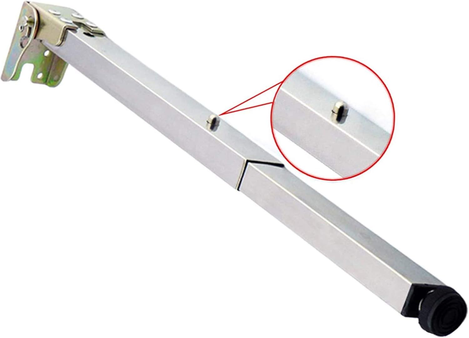 Stainless Steel Table Legs,Adjustable Furniture Legs,Folding Metal Dining Table Feet,Foldable Telescopic Bar Desk Legs,Push-Pull Lift Cabinet Feet,with Protective Base & Screws,1pcs(145cm/57.1in)