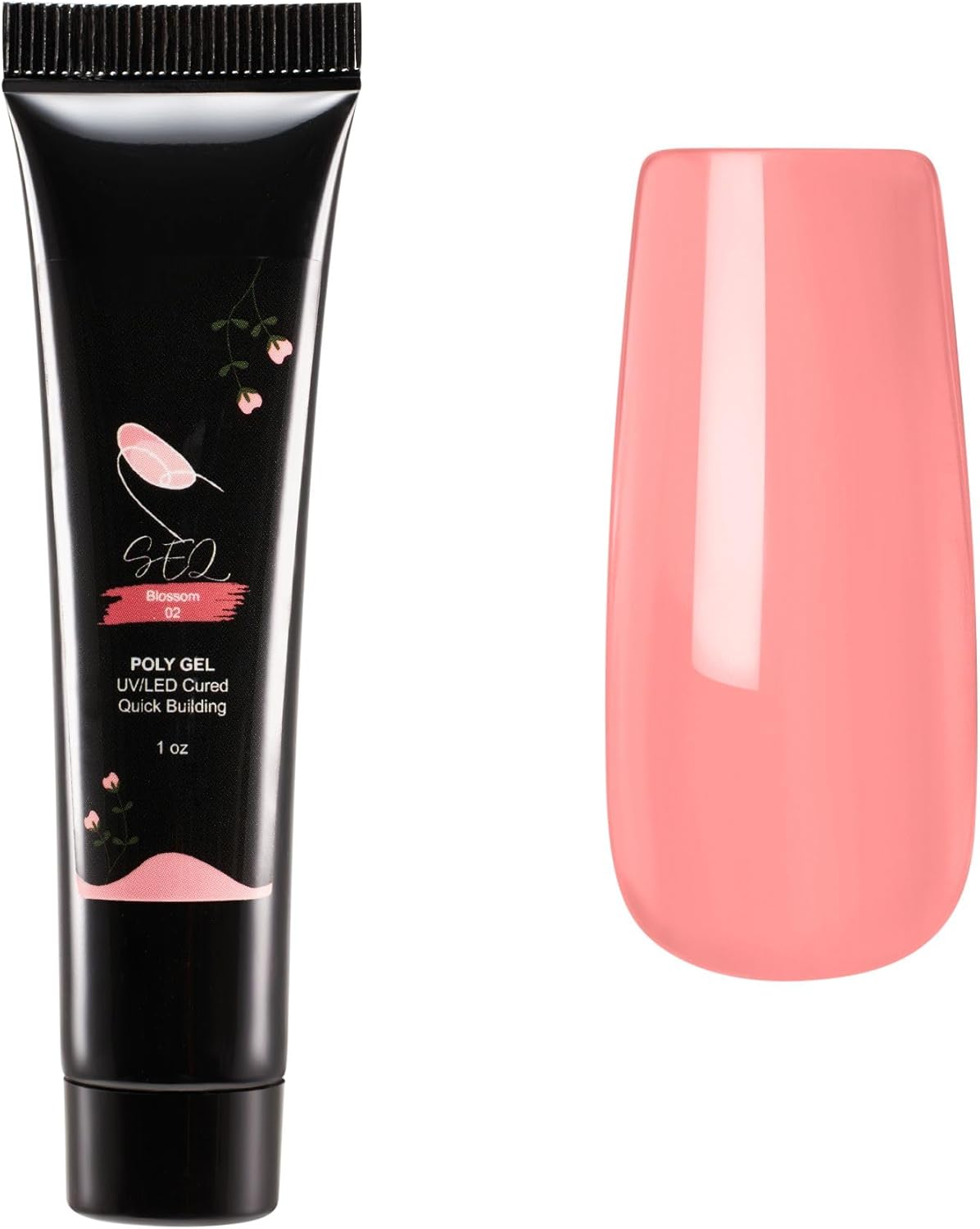 SEQ Poly Extension Gel BLOSSOM Nail Enhancement Gel for Beginner & Professional Nail Art Salon, Nail Strengthening, Nude Builder gel, French Manicure, Trendy Nail Art Design GIFT BAG
