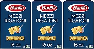 Barilla, Mezzi Rigatoni Pasta, 16oz Box (Pack of 3)