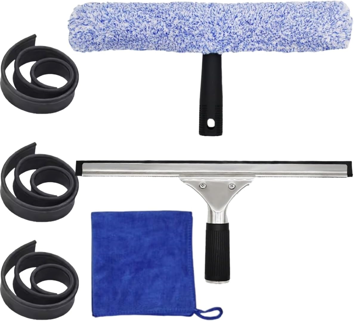 SWISSPACK - Window cleaning kit Professional Window Cleaning Kit Combo With Extra Refills (ONE SIZE)