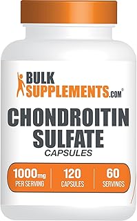 BulkSupplements.com Chondroitin Sulfate Capsules - Chondroitin Sulfate Supplements, Chondrotin Sulfate 1000 mg - Bone & Joint Supplement, Gluten Free, 2 Capsules per Serving, 120 Capsules