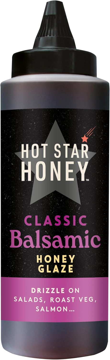 Hot Star Honey Classic Balsamic Glaze | Hand Crafted Balsamic Honey Glaze | Balsamic glaze Perfect for Chicken, Pizza, Pasta, Steak and Noodle - 330g Bottle
