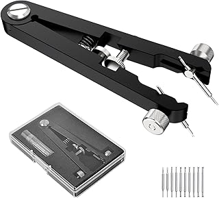 Watch Spring Bar Tweezer Tool Set with Durable 10 Tips Pins, 6825 Spring Bar Plier Tool for Watch Wrist Bands Strap Removal Repair Fix Kit