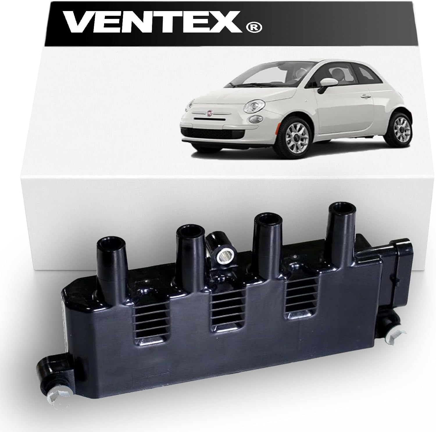 VENTEX® VXS1703 Ignition Coil Pack compatible with Fiat 500 Punto Ford Ka 1.2 1.4 8V including bolts