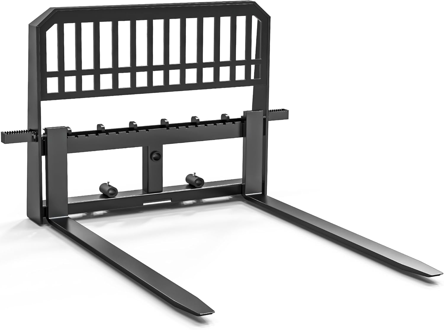 YITAMOTOR 45" Pallet Forks Frame Attachment with 48" Pallet Forks Forklift Blades, 4000 lbs Capacity with 3 Spear Sleeves for Kubota Bobcat Skid Steer Loaders Tractors