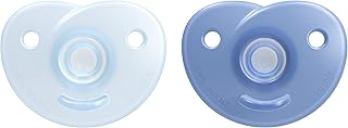 Philips AVENT Soothie Heart Pacifier 3-18m, Blue/Light Blue, 2 Pack, SCF099/11